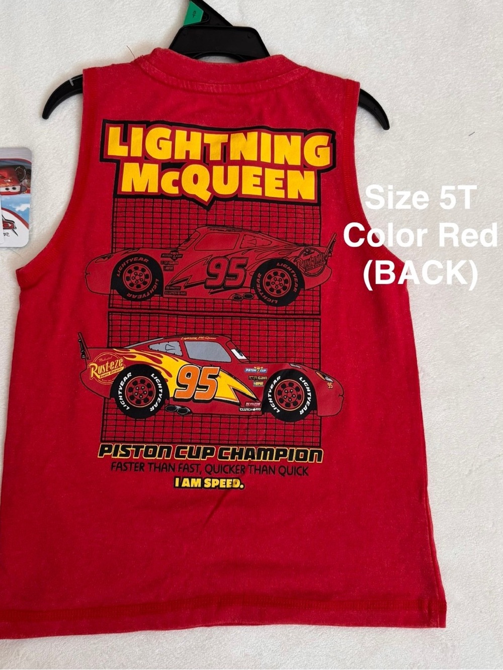 Cars Toddler Boy Sleeveless Muscle Tank, Size 5T